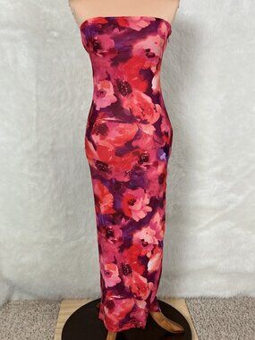 labelle strapless drop waist pink floral maxi dress Petal and Pup Women's Bloom Strapless Maxi Dress main image 1